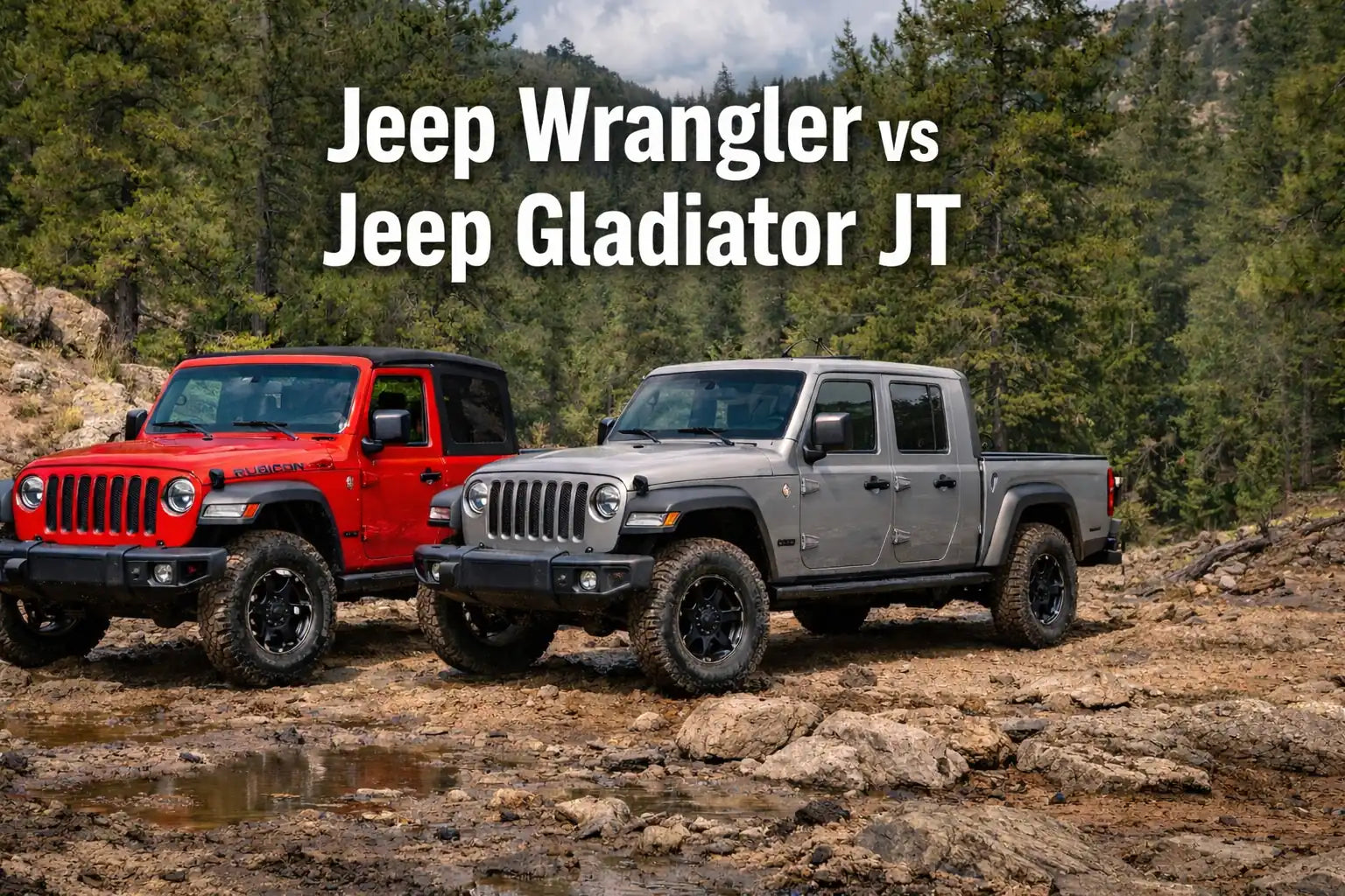 A Complete Comparison of Jeep Wrangler vs. Jeep Gladiator JT