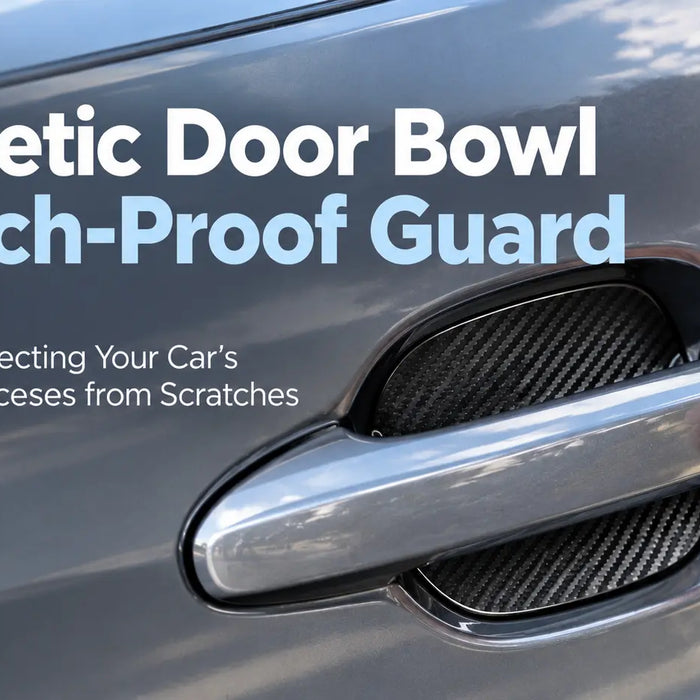 Magnetic Door Bowl Scratch-Proof Guard protecting a car door handle recess from scratches