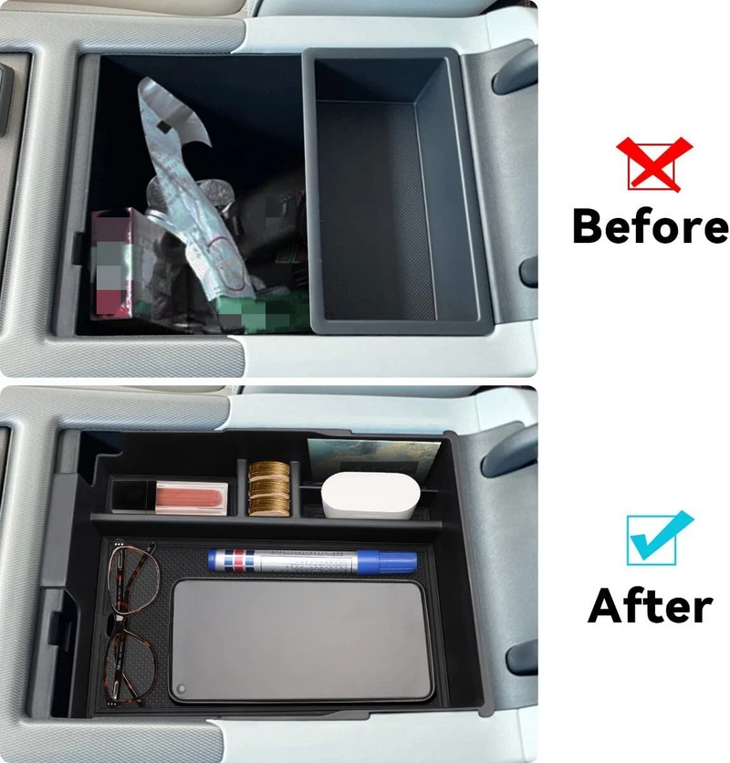 Center Console Organizer Tray with Rubber Mats for 2023-2025 Hyundai Palisade