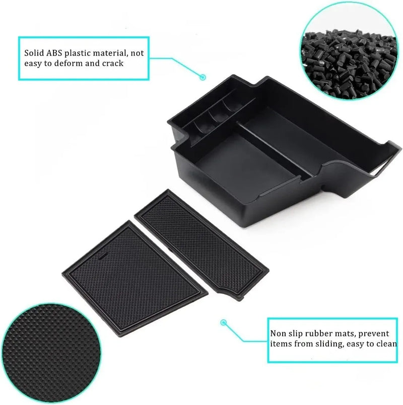 Car Center Console Organizer Tray with Mats for Volvo S90 V90CC XC60 XC90 2017-2025