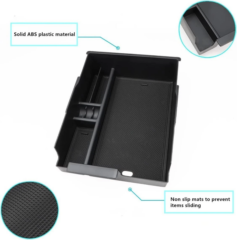 Center Console Organizer Tray with Rubber Mats for 2023-2025 Hyundai Palisade