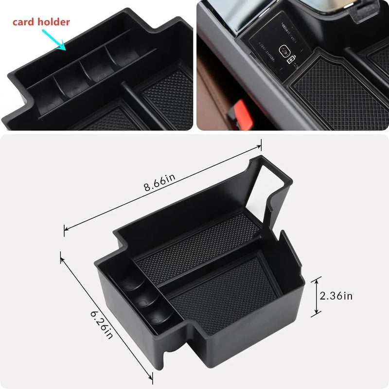 Car Center Console Organizer Tray with Mats for Volvo S90 V90CC XC60 XC90 2017-2025