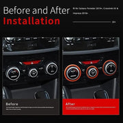 Car air condition knob decorative rings for Subaru Forester and Subaru Crosstrek XV and Subaru Impreza