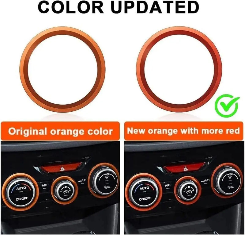 Car air condition knob decorative rings for Subaru Forester and Subaru Crosstrek XV and Subaru Impreza