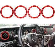 Car Air Conditioner Vent Rings for Wrangler JL and Gladiator JT