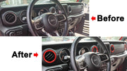 Car Air Conditioner Vent Rings for Wrangler JL and Gladiator JT