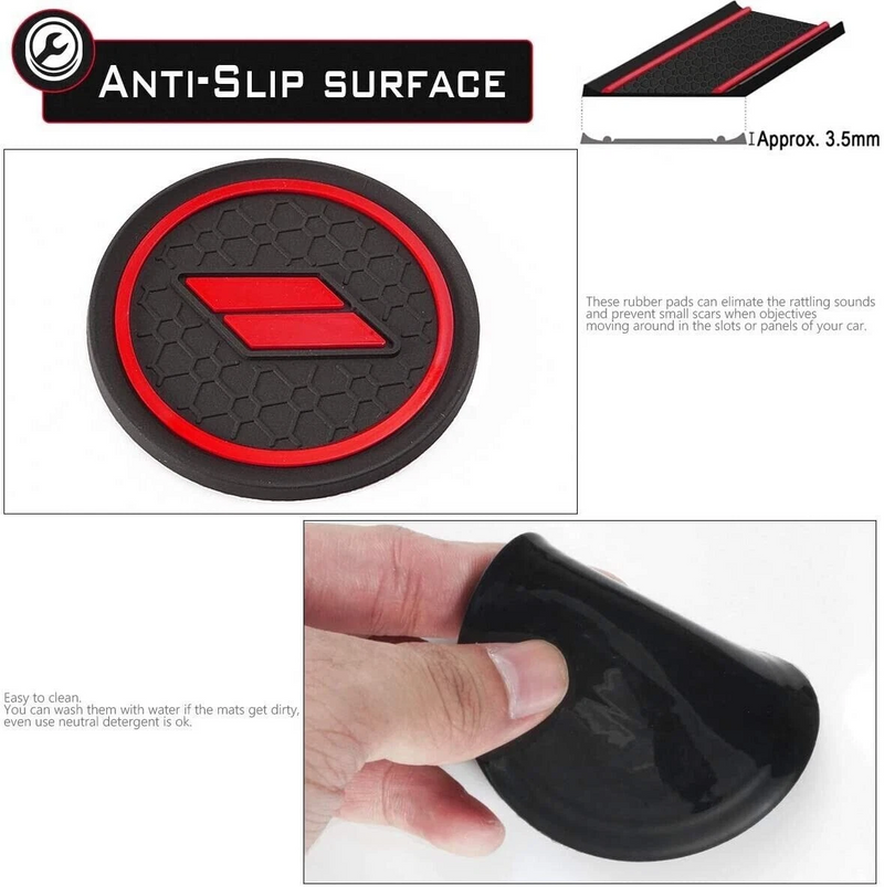Car cup holder inserts and center console liners for Dodge Charger