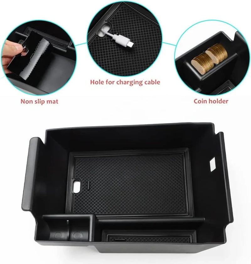 Car Center Console Organizer with Mats for Mercedes Benz GLE GLS