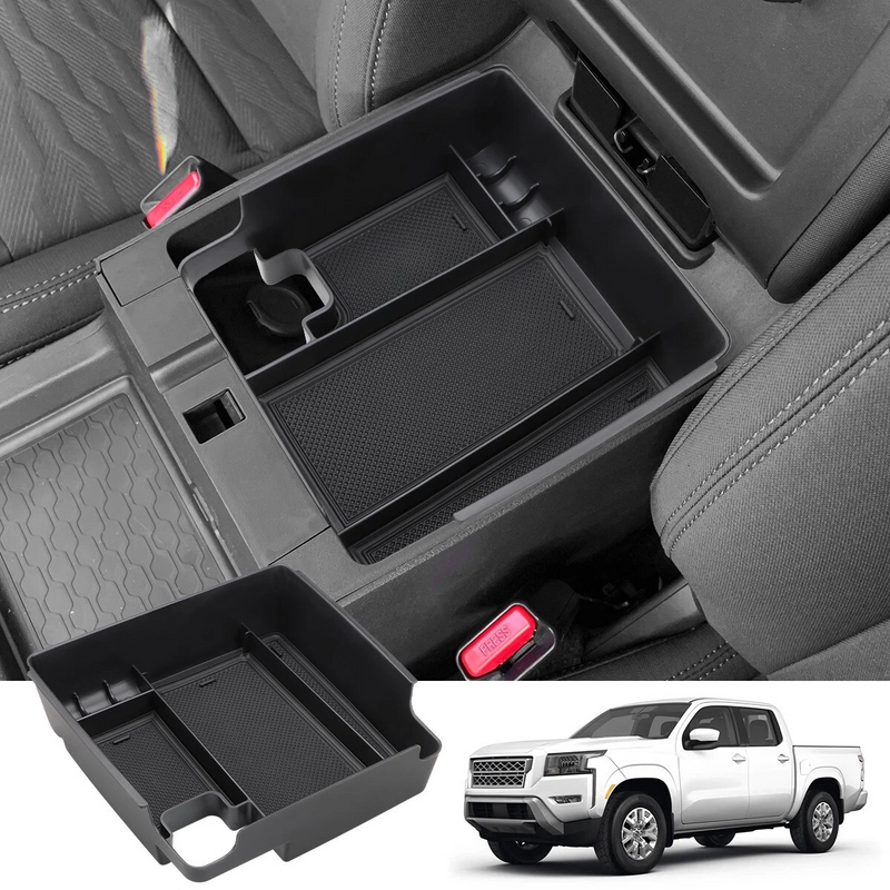 Car storage tray organizer for Nissan Frontier