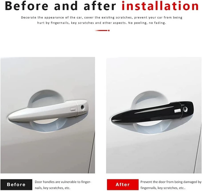 Car Door Handle Protectors for Nissan Altima SR Sentra Sedan S SR SV Rouge SUV with smart entry button