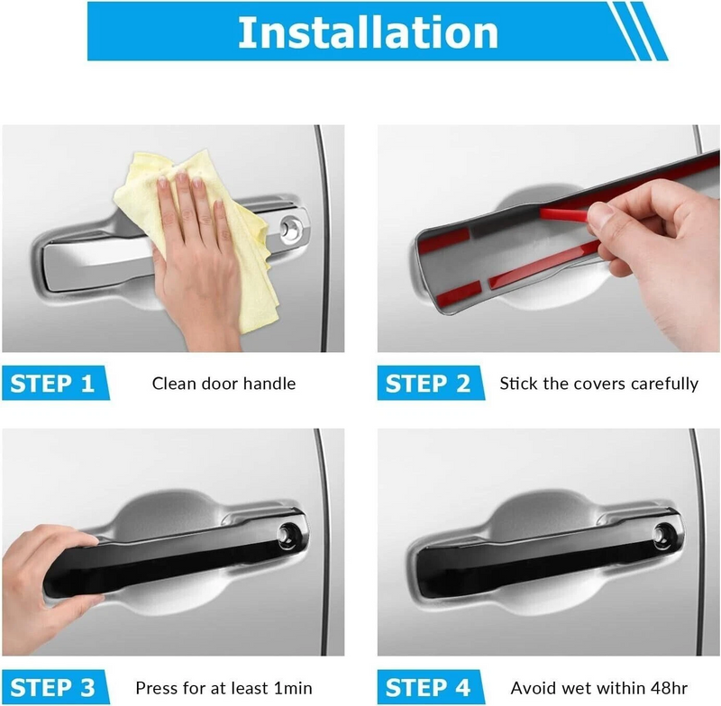 Car Door Handle Covers Protection for Toyota Tundra Sequoia Tacoma 4Runner