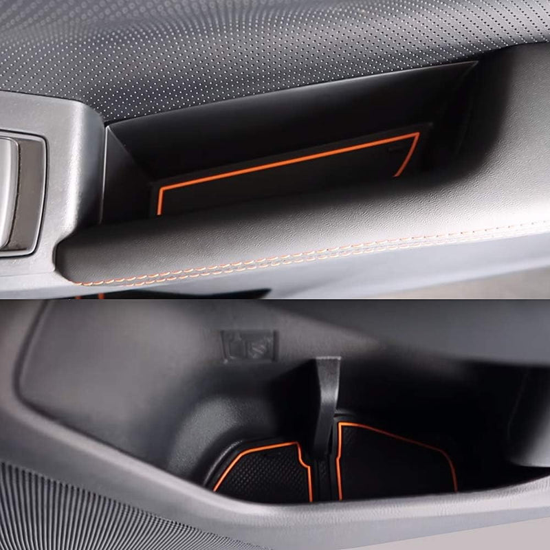 Car door slot mats for Subaru Crosstrek and Subaru Impreza