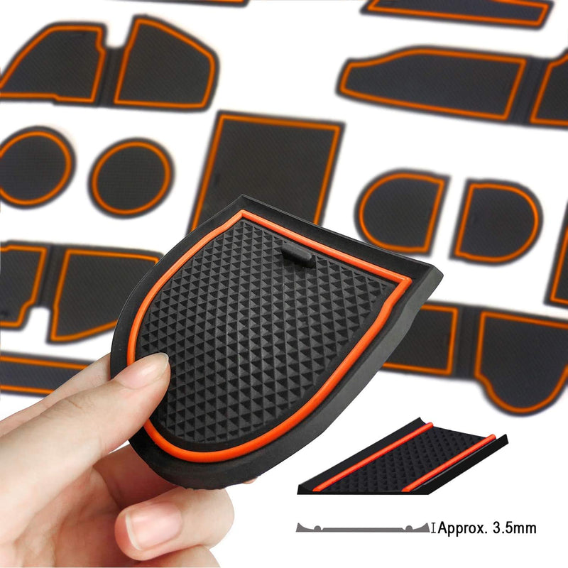 Car door slot mats for Subaru Crosstrek and Subaru Impreza