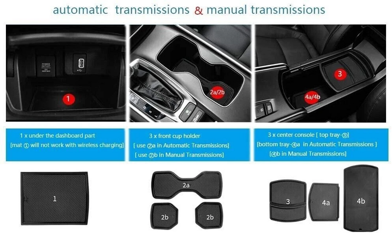 Car door slot mats for Honda Accord 2019 2018 2020 2021 2022