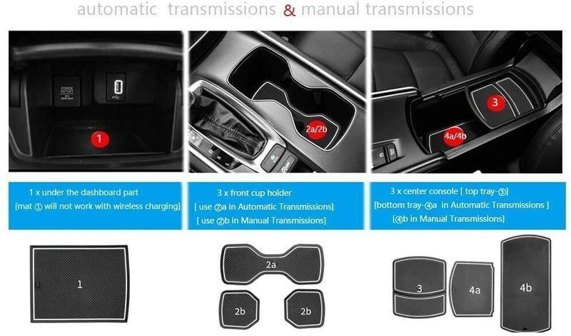 Car interior non slip mats for Honda Accord 2019 2018 2020 2021 2022