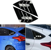 Glossy black car rear side Window Louvers for Ford Focus ST RS MK3 Hatchback 2012 2013 2014 2015 2016 2017 2018