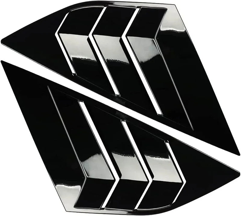 Glossy black car rear side Window Louvers for Ford Focus ST RS MK3 Hatchback 2012 2013 2014 2015 2016 2017 2018