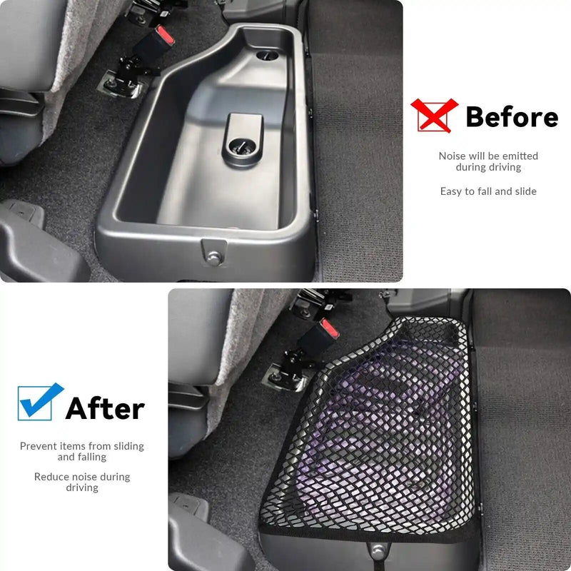 Car rear underseat storage mesh net for Nissan Frontier 2022 2023