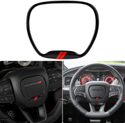 Car Steering Wheel Cover Trim Black for Dodge Challenger 2015-2023
