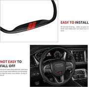 Car Steering Wheel Cover Trim Black for Dodge Challenger 2015-2023