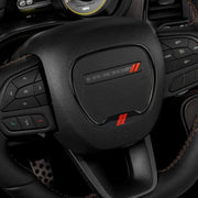 Car Steering Wheel Cover Trim Black for Dodge Challenger 2015-2023