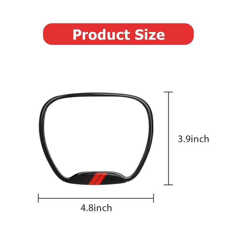 Car Steering Wheel Cover Trim Black for Dodge Challenger 2015-2023