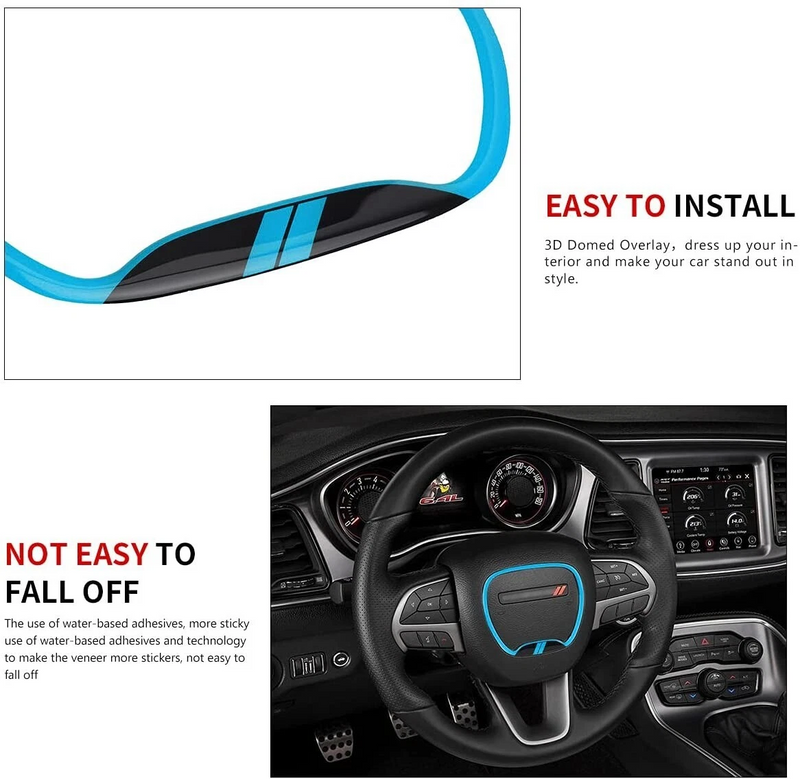 Car steering wheel decorative trim for Dodge Charger and Challenger