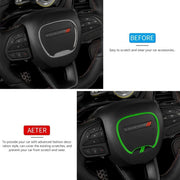Car Steering Wheel Trim Cover for Dodge Challenger 2015-2023