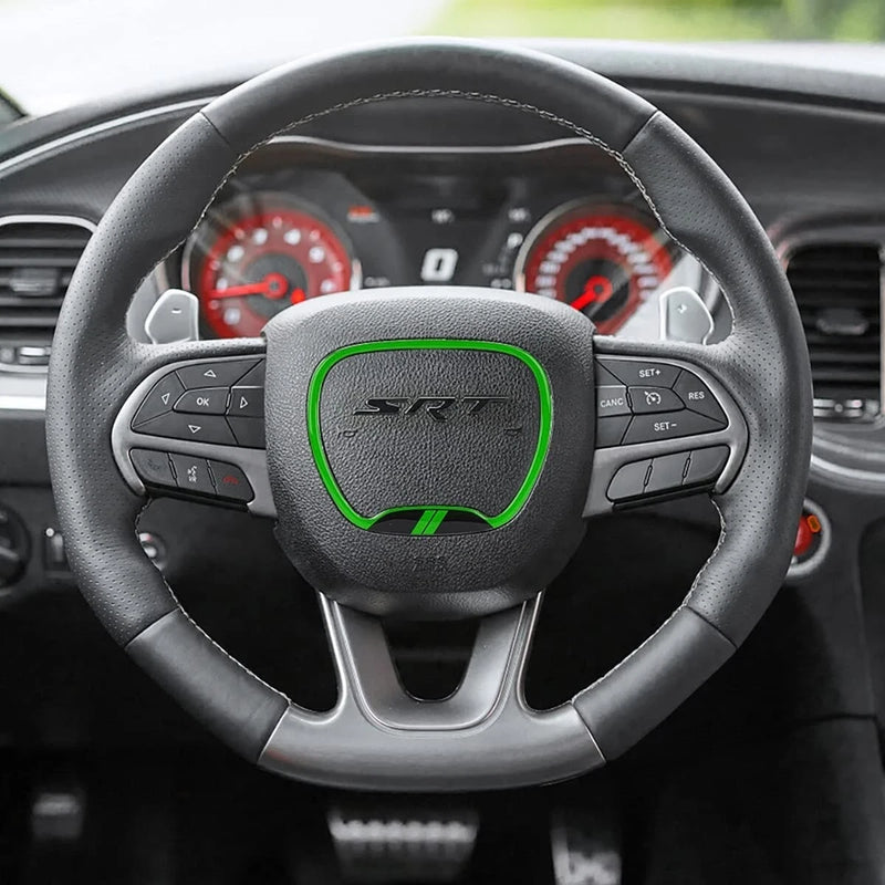 Car Steering Wheel Trim Cover for Dodge Challenger 2015-2023