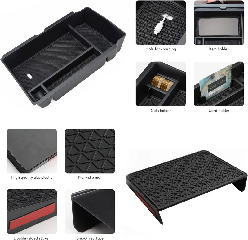 Car insert tray and center console organizer with mats for Honda CRV CR-V 2023 2024 2025