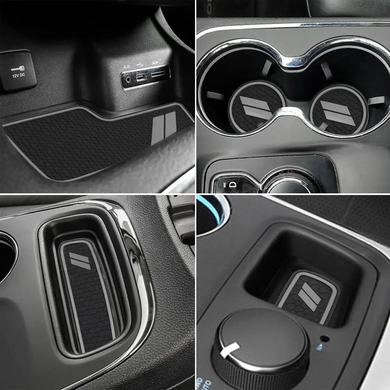 Cup Holder Liner Insert Mats grey for Dodge Durango