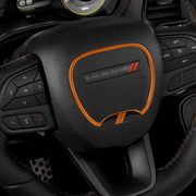 Orange Car Steering Wheel Decorative Cover for Dodge Charger and Dodge Challenger