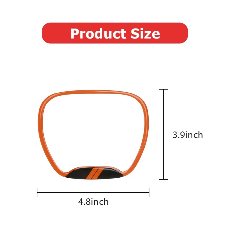 Orange Car Steering Wheel Decorative Cover for Dodge Charger and Dodge Challenger