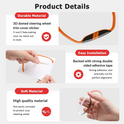 Orange Car Steering Wheel Decorative Cover for Dodge Charger and Dodge Challenger