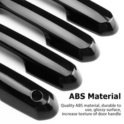 Glossy ABS material detailed shot of Toyota RAV4 Highlander door handle decorative covers