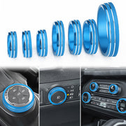 AC audio knob switch covers for Ford Bronco made of aviation-grade aluminum interior trim