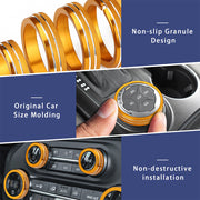 AC audio knob switch covers for Ford Bronco made of aviation-grade aluminum interior trim