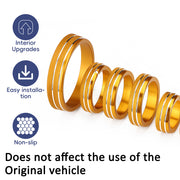 AC audio knob switch covers for Ford Bronco made of aviation-grade aluminum interior trim