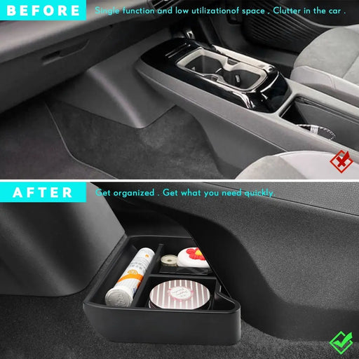 Car center console organizer tray with anti slip mats for VW ID4 2021 2022