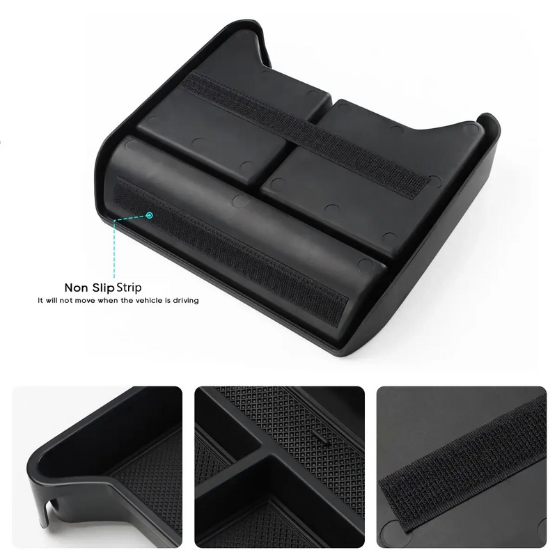 Car center console organizer tray with anti slip mats for VW ID4 2021 2022
