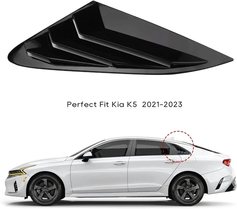 Car Rear Side Window Louvers Cover Trim for Kia K5 2023 2022 2021