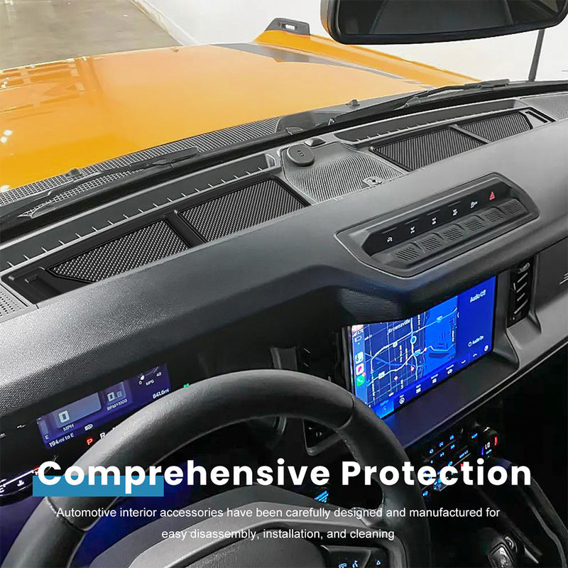 Custom Dashboard Mats for Ford Bronco with non-slip silicone material for interior protection