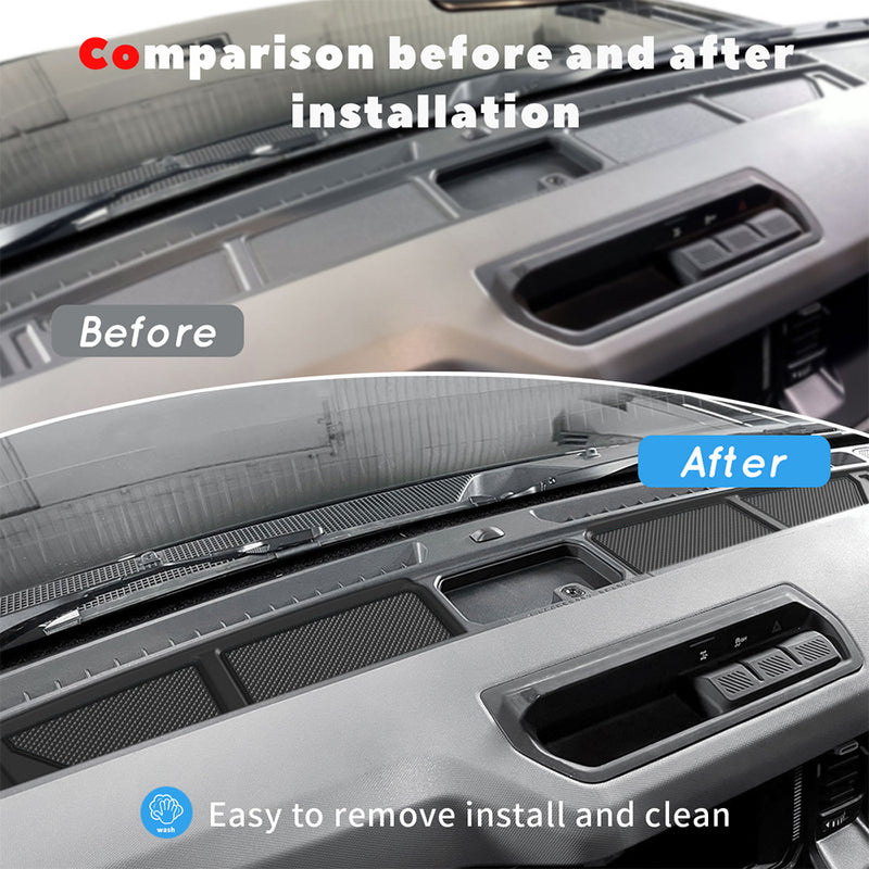 Custom Dashboard Mats for Ford Bronco with non-slip silicone material for interior protection