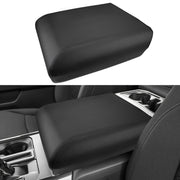 Car center console armrest cover for Ford F150 2021-2026 with black stitches, leather armrest protector for interior console armrest lid
