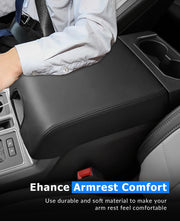 Interior upgrade with center console armrest cover for Ford F150 truck