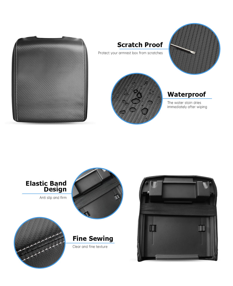 microfiber leather center console armrest cover for Ford F150