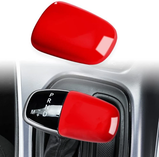 Gloss red ABS gear shift knob trim cover for Dodge interior upgrade
