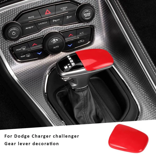 Gloss red ABS gear shift knob trim cover for Dodge interior upgrade