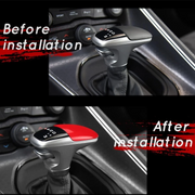 Gloss red ABS gear shift knob trim cover for Dodge interior upgrade
