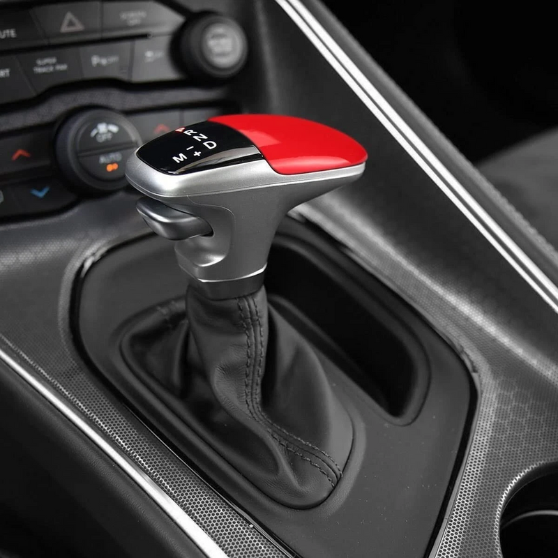 Gloss red ABS gear shift knob trim cover for Dodge interior upgrade